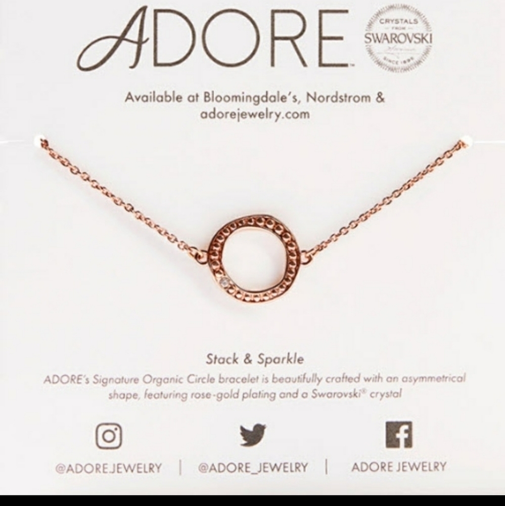 Adore Stack & Sparkle Rose Gold Bracelet Swarovski